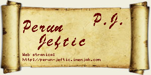 Perun Jeftić vizit kartica